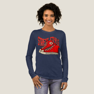 T-shirt En Tri-matière Style de rue chaussure rouge