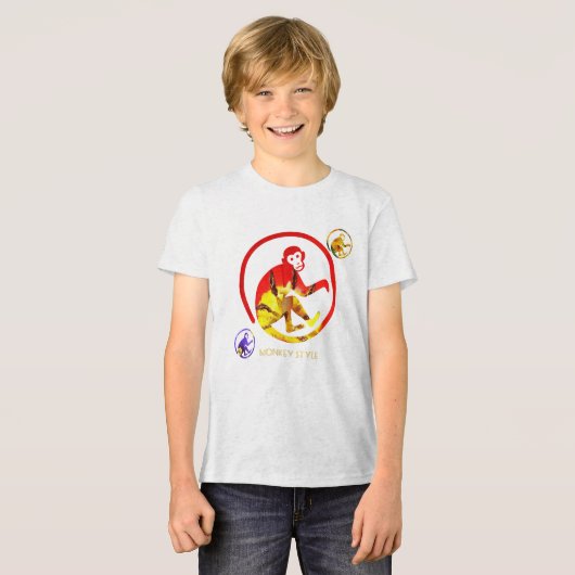 T-shirt En Tri-matière Style de singe (Recto plein)