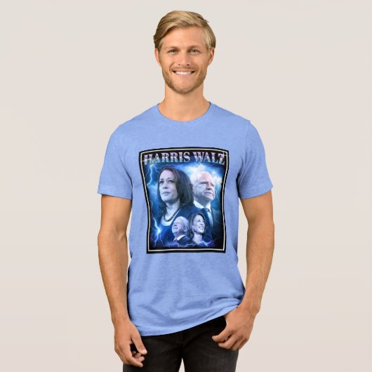 T-shirt En Tri-matière Style Harris Walz Retro 90s (Recto plein)