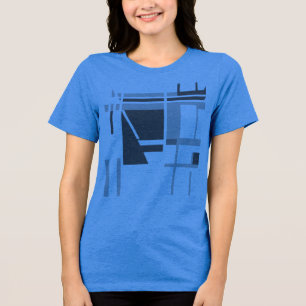 T-shirt En Tri-matière Style MCM gris moyen au charbon de charbon Géométr