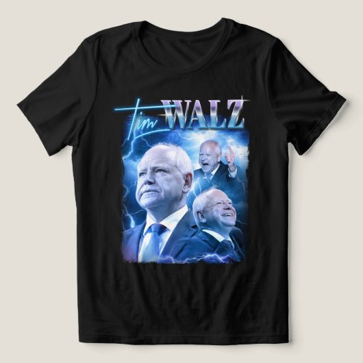 T-shirt En Tri-matière Style Tim Walz Retro 90s (Design Recto)