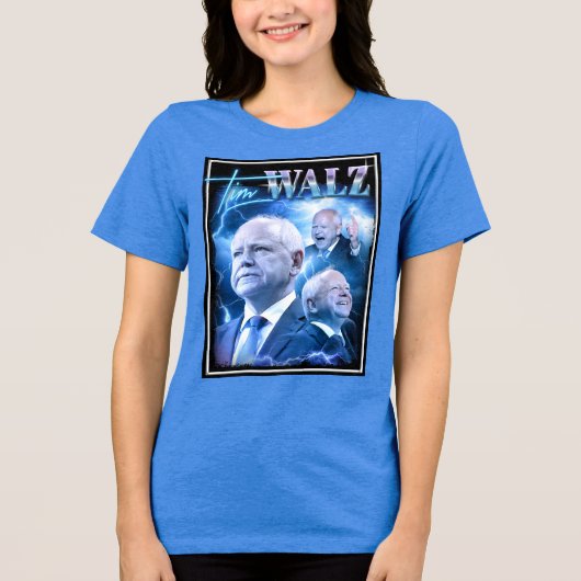 T-shirt En Tri-matière Style Tim Walz Retro 90s (Recto)