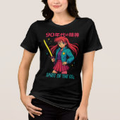 T-shirt En Tri-matière Style Vaporwave rétro Anime 90s (Recto)