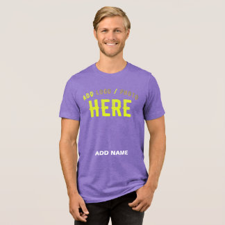 T-SHIRT  EN TRI-MATIÈRE STYLISH MODERN CUSTOMIZABLE PURPLE VERIFIED BRAND