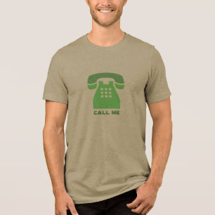 T-shirt En Tri-matière Stylistic Iconic Téléphone Vert Appelez-moi toutes
