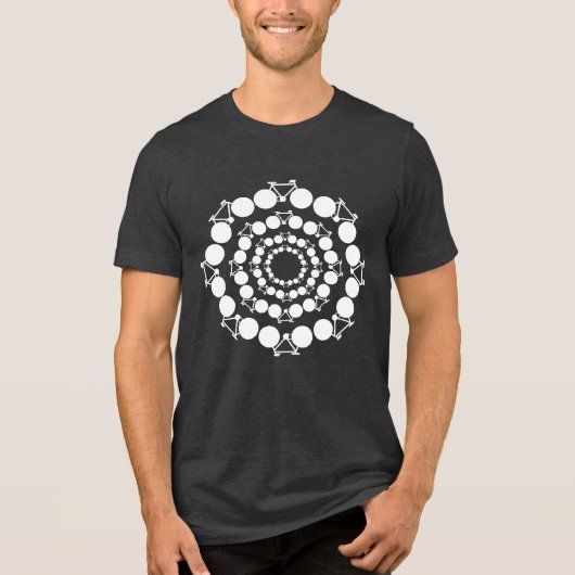 T-shirt En Tri-matière stylized bicycles circles (Recto)