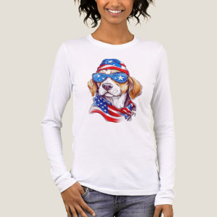 T-shirt En Tri-matière Sublimation de chien du 4 juillet-66361