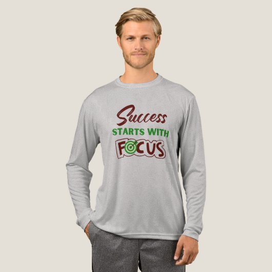 T-shirt En Tri-matière Success Starts With Focus (Recto complet)