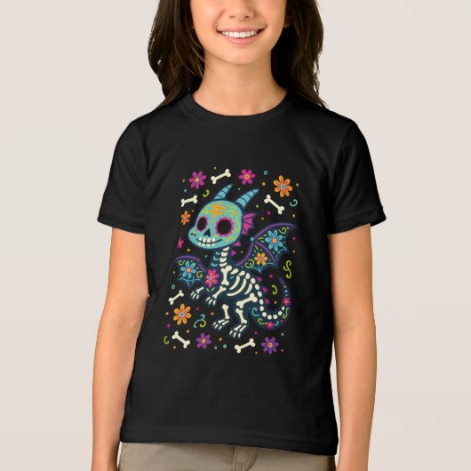 T-shirt En Tri-matière Sugar Skull Dragon - Guardian of the Afterlife (Recto)