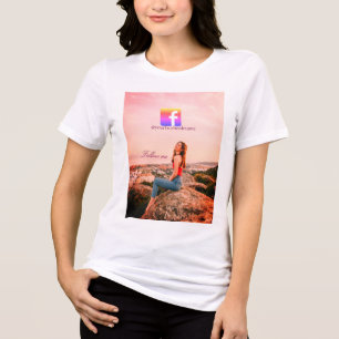 T-shirt En Tri-matière suivez-nous nom d'utilisateur facebook médias soci