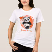 T-shirt En Tri-matière Suivez votre coeur Panda Motivational Graphisme (Recto)