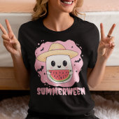 T-shirt En Tri-matière Summerween Cute Ghost Watermelon Summer
