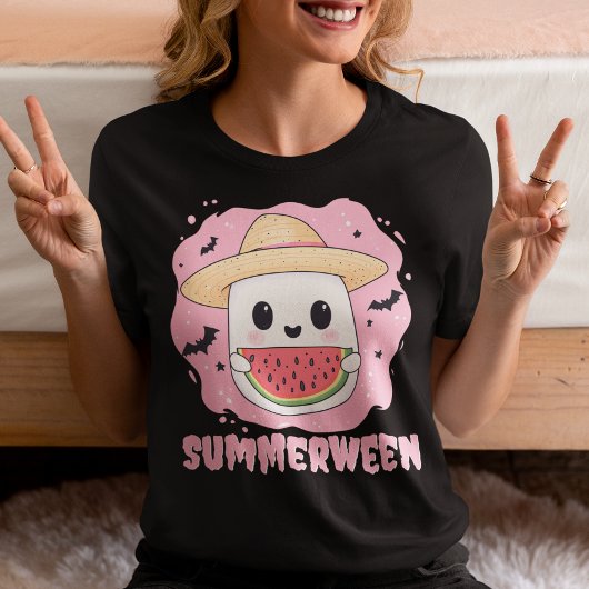 T-shirt En Tri-matière Summerween Mignon Fantôme Pastèque Été