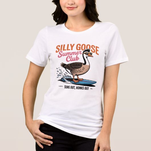 T-shirt En Tri-matière Suns Out, Honks Out" - Silly Goose Surfing (Recto)