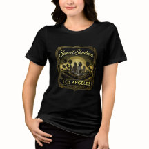 Sunset Shadows–Art Deco Los Angeles Skyline Badge