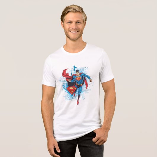 T-shirt En Tri-matière Superman avec logo (Recto plein)