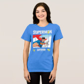 T-shirt En Tri-matière Superman et Krypto prennent l'avion (Recto plein)