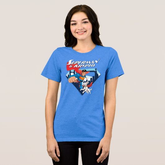 T-shirt En Tri-matière Superman & Krypto Soar (Recto plein)