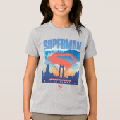 T-shirt En Tri-matière Superman Metropolis Skyline (Recto)