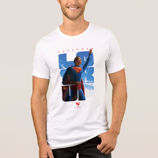 T-shirt En Tri-matière Superman regarde Pose (Recto)