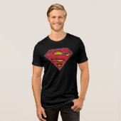 T-shirt En Tri-matière Superman S-Shield | Logo en détresse (Recto plein)
