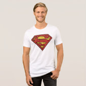 T-shirt En Tri-matière Superman S-Shield | Logo Grunge (Recto plein)