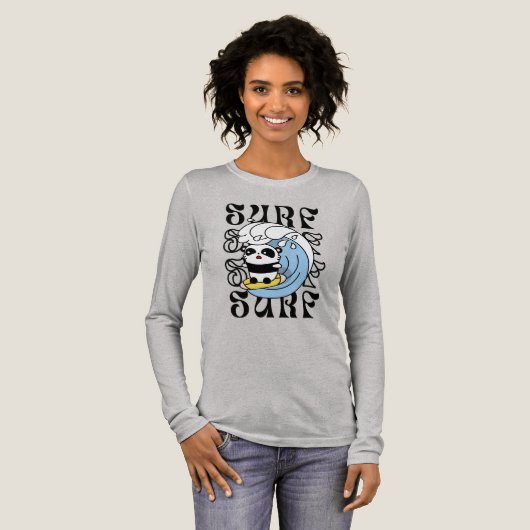 T-shirt En Tri-matière Surfer Panda (Recto complet)