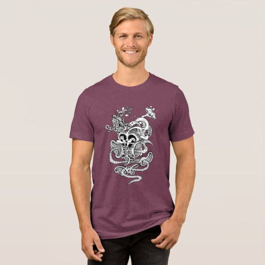 T-shirt En Tri-matière Surreal Writhing Weird Abstract Art Graphic (Recto plein)