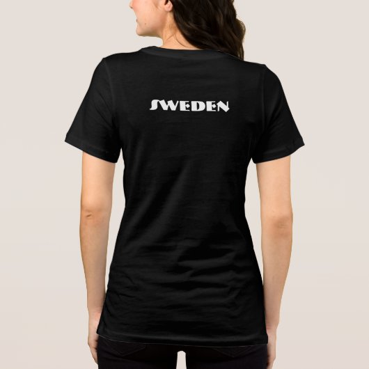 T-shirt En Tri-matière SWEDEN Spécial Personnalisable Tourisme noir (Verso)