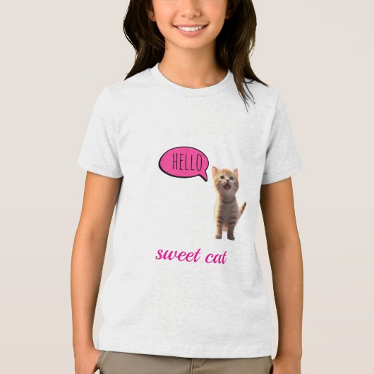 T-shirt En Tri-matière “Sweet Cat” (Recto)