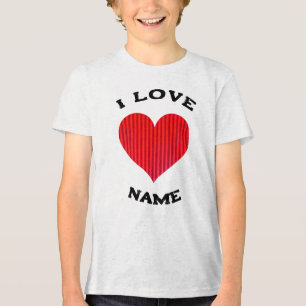 T-shirt En Tri-matière Symbole d'amour de cœur rouge-18374