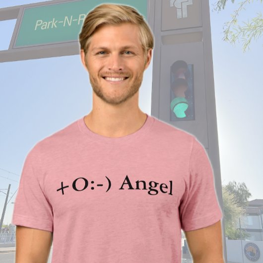 T-shirt En Tri-matière Symbole texte Angel Tri-Blend