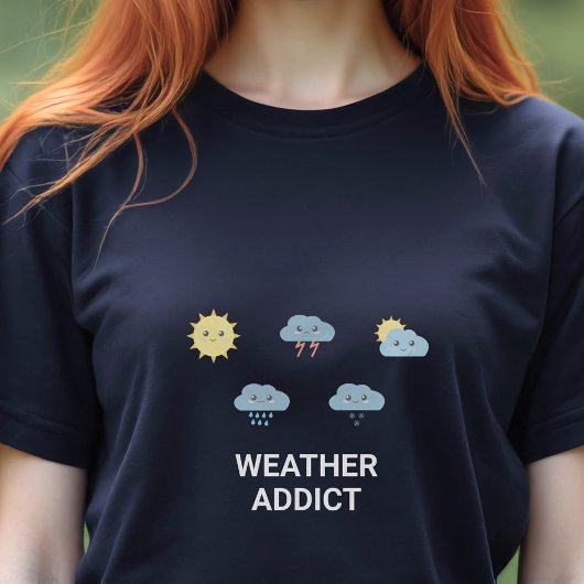 T-shirt En Tri-matière Symboles météo mignons