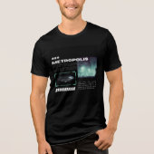 T-shirt En Tri-matière Synthwave Metropolis - Clavier Electropop (Recto)