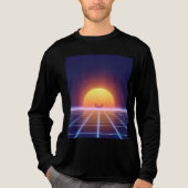 T-shirt En Tri-matière Synthwave Sunset Fox - Retro Futurism Art (Recto)