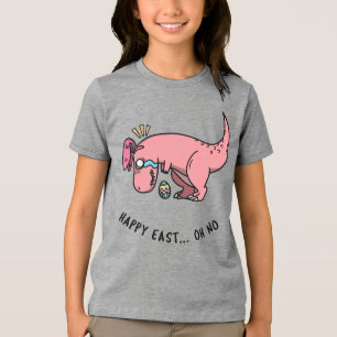 T-shirt En Tri-matière T-Rex Lutte de Pâques Enfants Chemise
