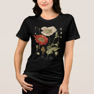 T-shirt En Tri-matière T-Shir vintage floral de pavot botanique