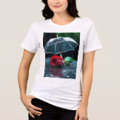 T-shirt En Tri-matière "T-Shirt à cravate d'équipage féminin classique" (Recto)