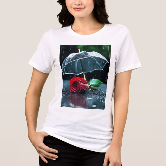 T-shirt En Tri-matière "T-Shirt à cravate d'équipage féminin classique" (Recto)