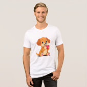 T-shirt En Tri-matière T-Shirt Amoureux des chiens mignon - Dessin de chi (Recto plein)
