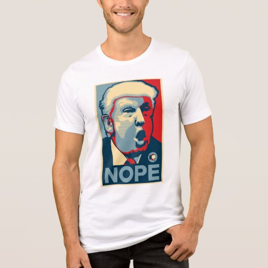 T-shirt En Tri-matière T-shirt Bella+Canvas - NOPE - Blanc (Recto)