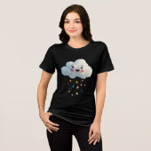 T-shirt En Tri-matière T-shirt Cloud souriant Kawaii - Mignonne pluie nua (Recto plein)