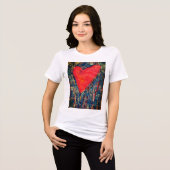 T-shirt En Tri-matière T-shirt Coeur en mosaïque pour femmes (Recto plein)