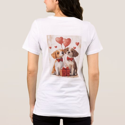 T-shirt En Tri-matière T-Shirt Couple Chien Deux Côtés - Doux (Verso)