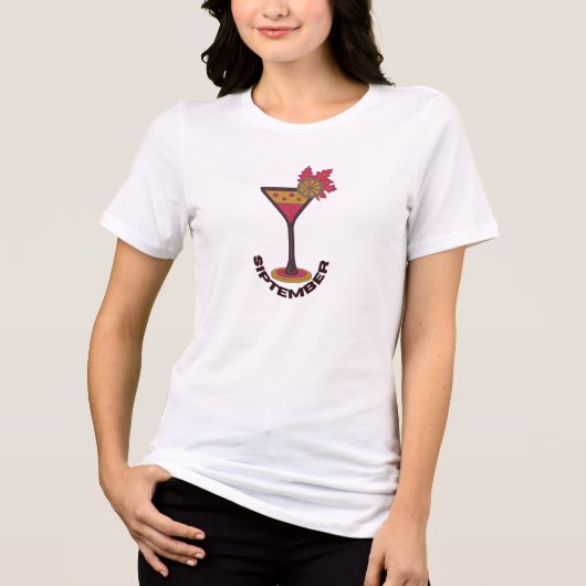 T-shirt En Tri-matière T-Shirt Cozy Fall Wine| SIPTEMBER Typography (Recto)