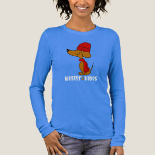 T-shirt En Tri-matière T-shirt Dachshund Vibes d'hiver