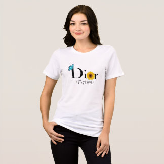T-shirt En Tri-matière T-shirt de mode Dior avec papillon et tournesol