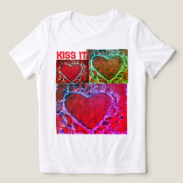 T-shirt En Tri-matière T-shirt Enfants "Kiss It" Multiple Hearts
