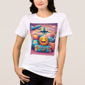 T-shirt En Tri-matière T-shirt Femme Emojis - Aventure Await (Recto)