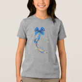 T-shirt En Tri-matière T-shirt Fleur d'or bleu (Recto)